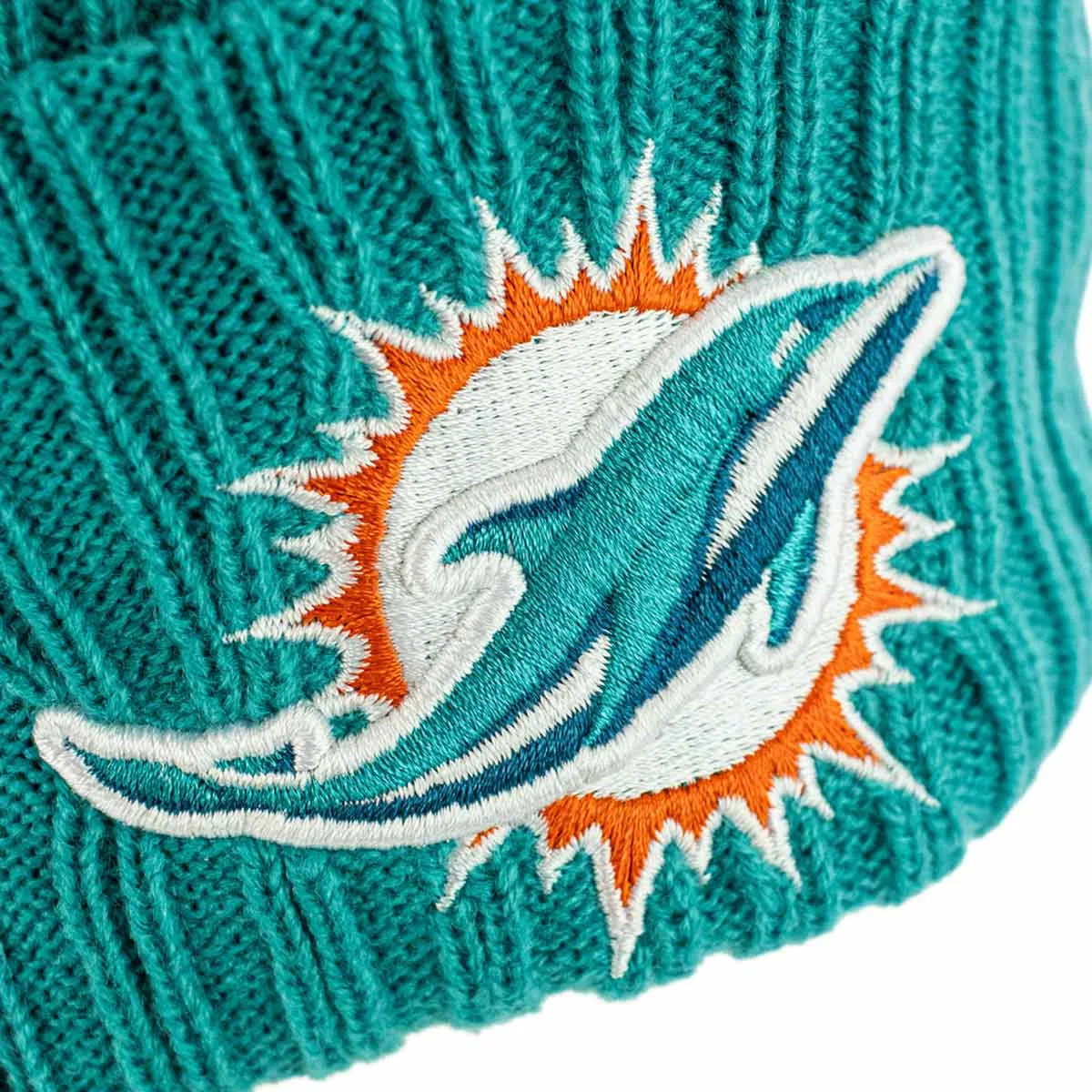 New Era Miami Dolphins NFL Sideline Sportknit OTC Beanie Winter Mütze 60549513 - türkis-orange-weiss